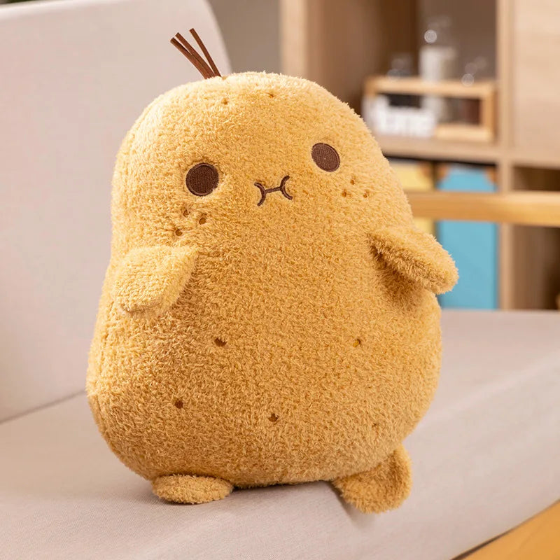 Kawaii Vegetable Potato Plush Pillow New Yellow With Expression Potato Soft Plush Toy Adornment Bedroom Gift For Boys And Girls