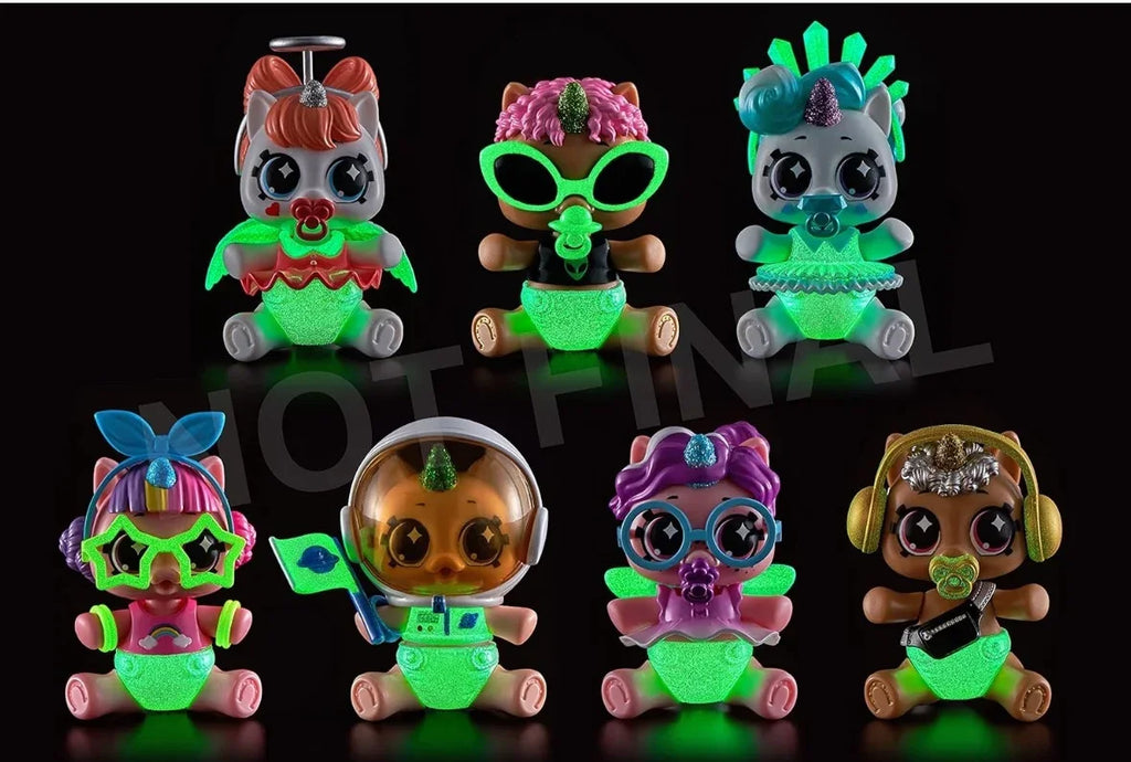 Surprise 5 Capsule Toys Newborn Unicorn Squad Mini Rainbocorn Blind Box Surprise Ball Anime Figure Collectible Toys