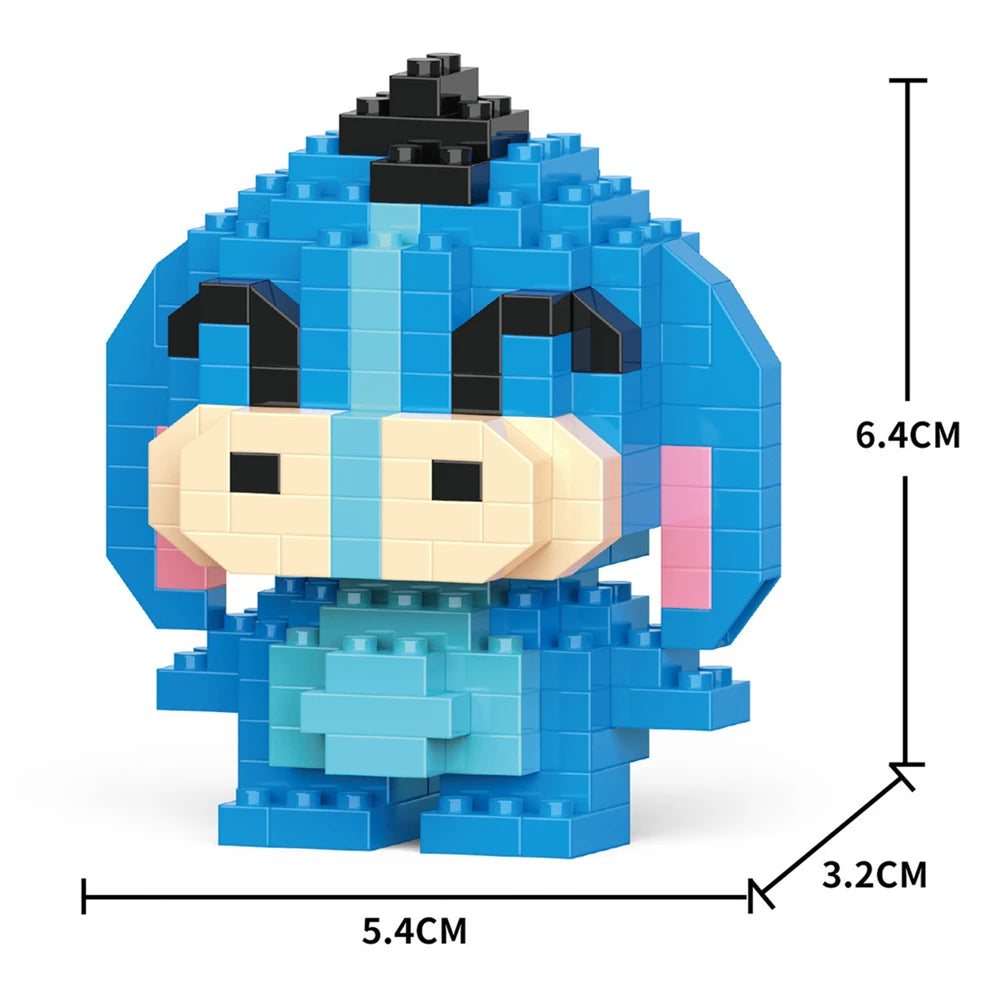Cartoon Anime Hello Kitty Blocks Kuromi My Melody Cinnamoroll Mouse Building Blocks Doll Toy Kids Birthday Gift