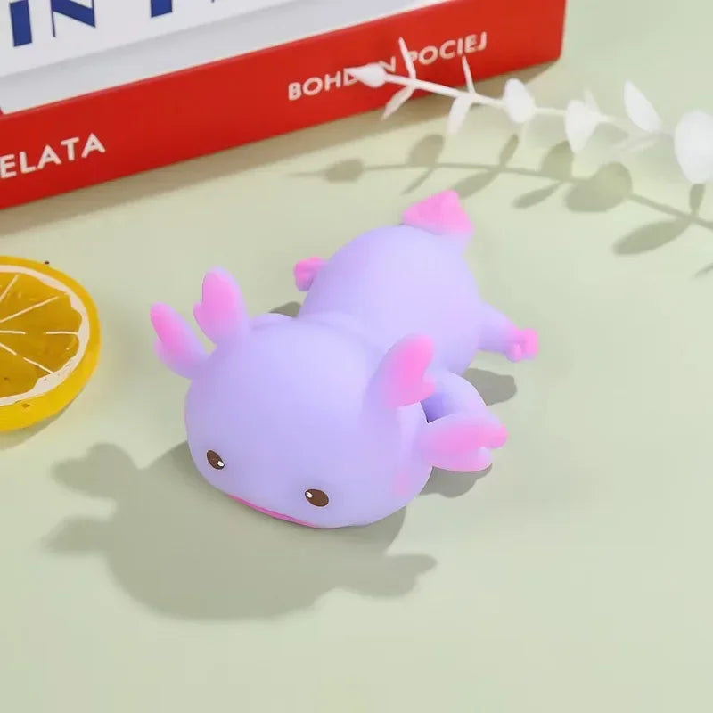 Axolotl Squeeze Ball Cute Fish Relax Cartoon Antistress Squishy Stress Relief Slow Rising For Adult Kids Stretch Toys