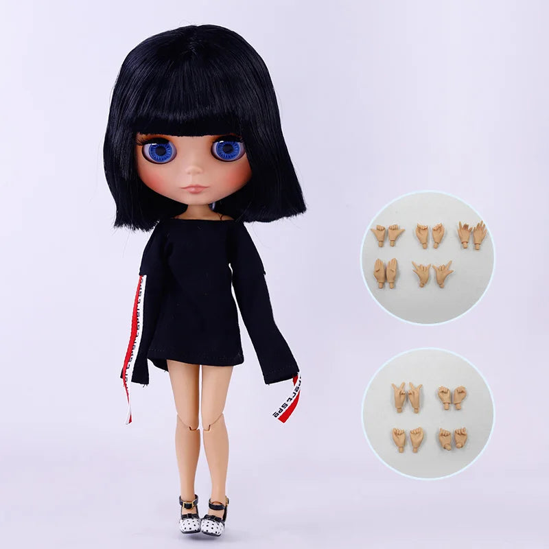 ICY DBS Blyth Doll Tan Skin Matte Face With Eyebrows Special Price 1/6 BJD JOINT body Neo Christmas Gift Anime