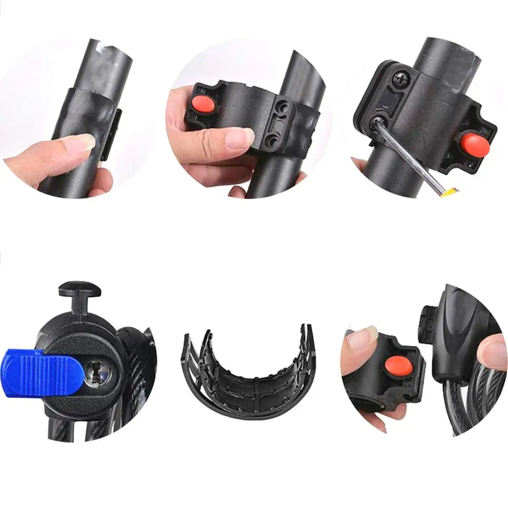 DOMEN Bicycle  Anti-Theft Chain Lock Bike Portable Metal Steel With 2Keys Safety Lock Motorcycle Bike Lock Bicycle Accessories