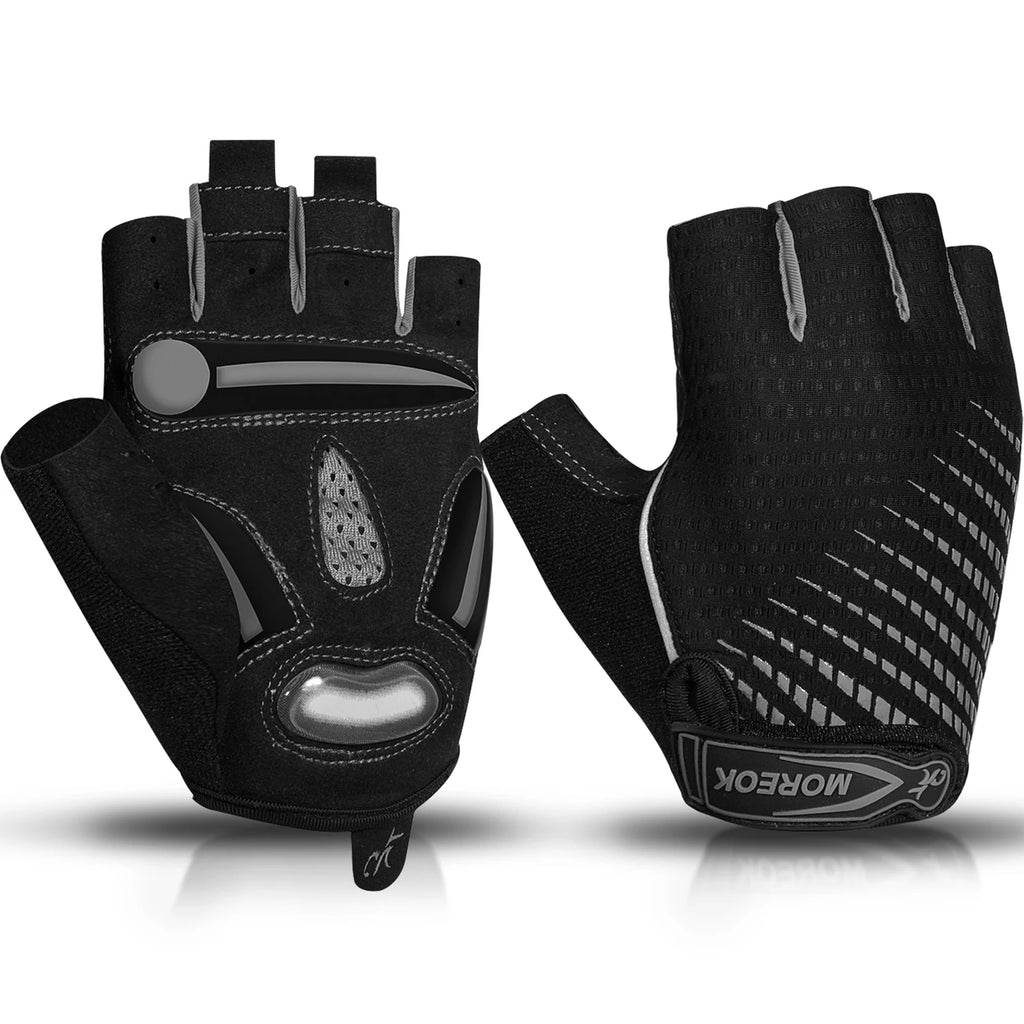 MOREOK Cycling Gloves,Breathable Bicycle Gloves,5MM Gel Pads Non-Slip Mountain Bike Gloves MTB Road Biking Gloves for Men Women