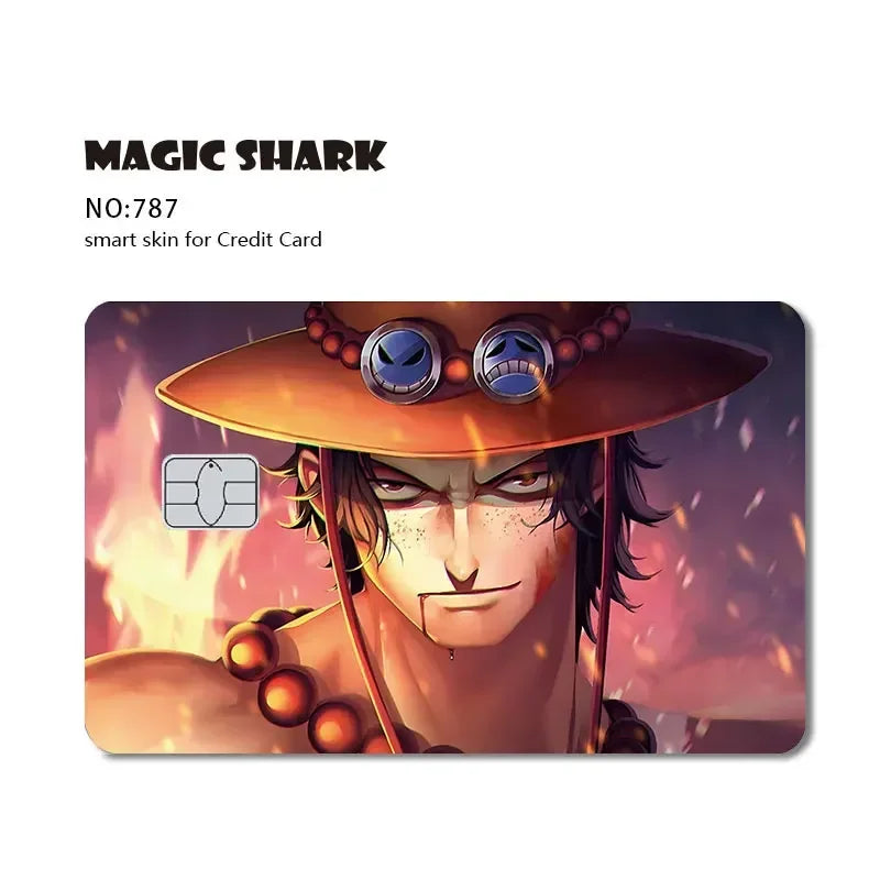 Magic Shark Wanted Anime 3M PVC Matte No Fade Skin Cover Sticker for Metro Debit Credit Card