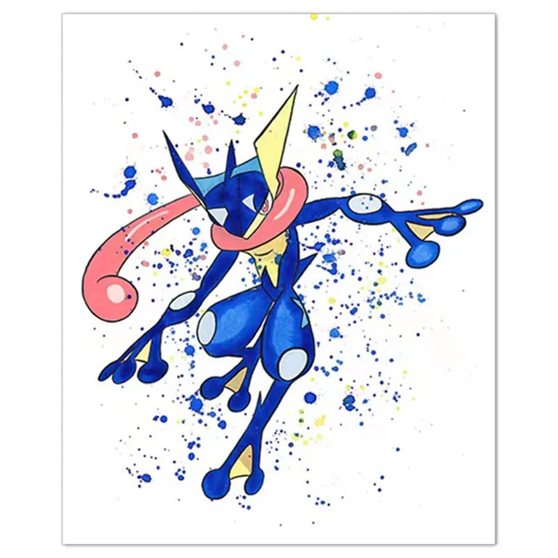 Anime Pokemon Canvas Painting Bulbasaur Charmander Squirtle Poster and Print Watercolor Wall Art Picture Home Decor Kids Gifts