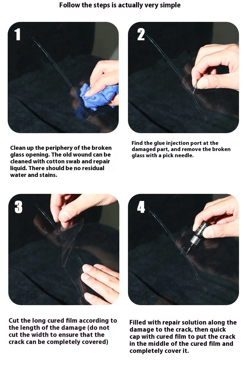 ISGTDRM Car Windshield Cracked Repair DIY Car Window Phone Screen Repair Kit Glass Curing Glue Auto Glass Scratch Crack Restore