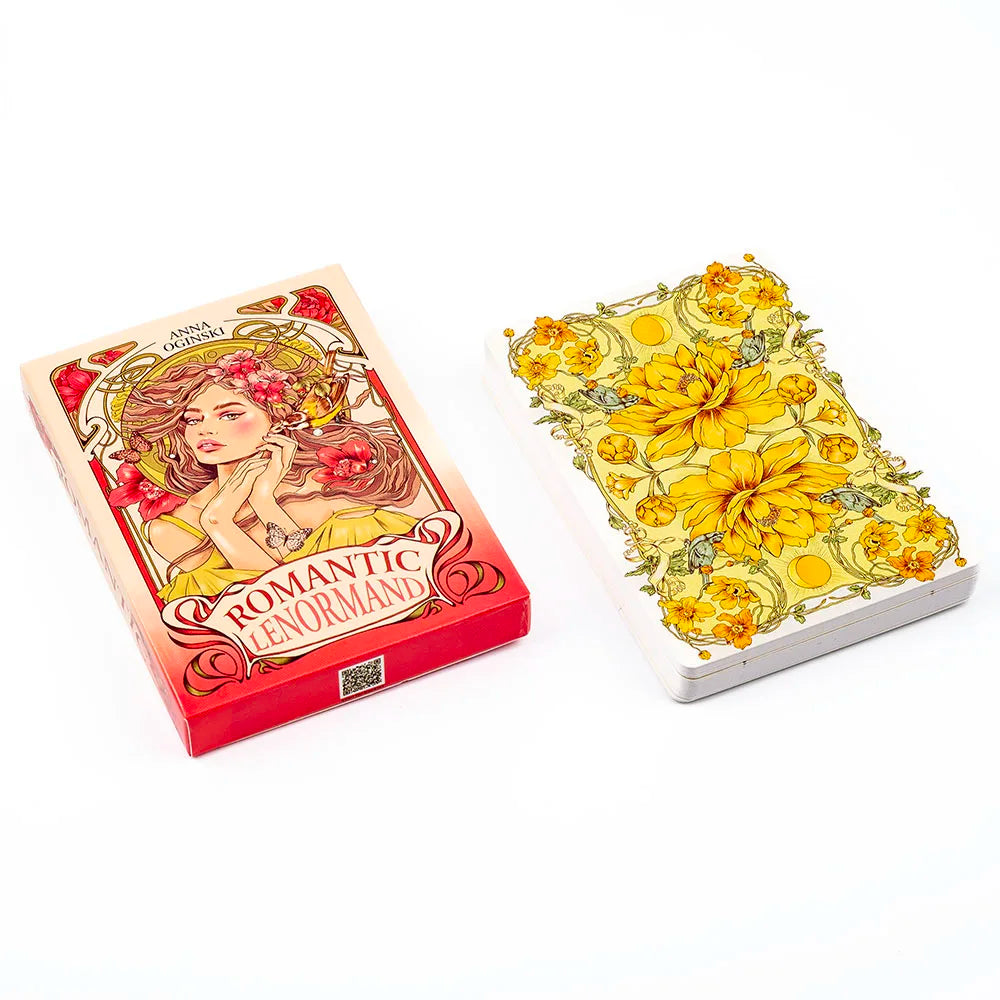 37Pcs Cards Romatic Lenormand Tarot Deck Full English Version Oracles Deck For Girl Board Games 10.2*7.2Cm