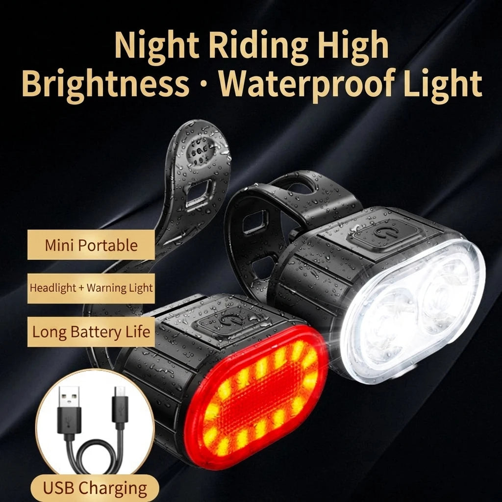 Bike Lighting Front and Rear Lights Bicycle Lamp Led Cycling Light Bike Flashlight for Bicycle Front Taillight Lantern