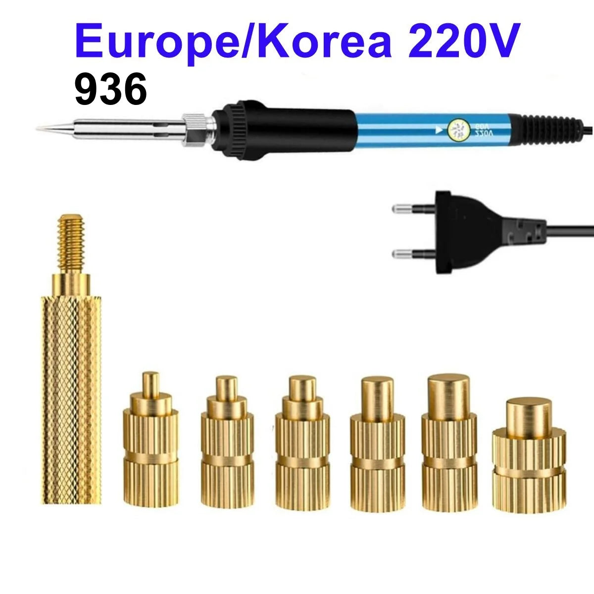 Heat Embedded Nuts Adaptors M2 M2.5 M3 M4 M5 M6 Head Insertion Tips Kit For 936 Soldering Iron Pen