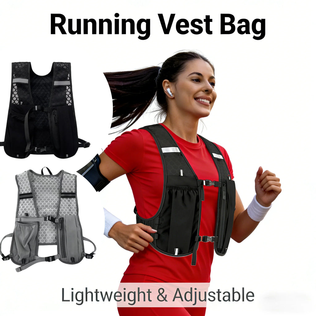 Running Hydration Vest for Women and Men, Water-Resistant, Breathable, Backpack for Runs, Hiking, Cycling, Trails, Marathons