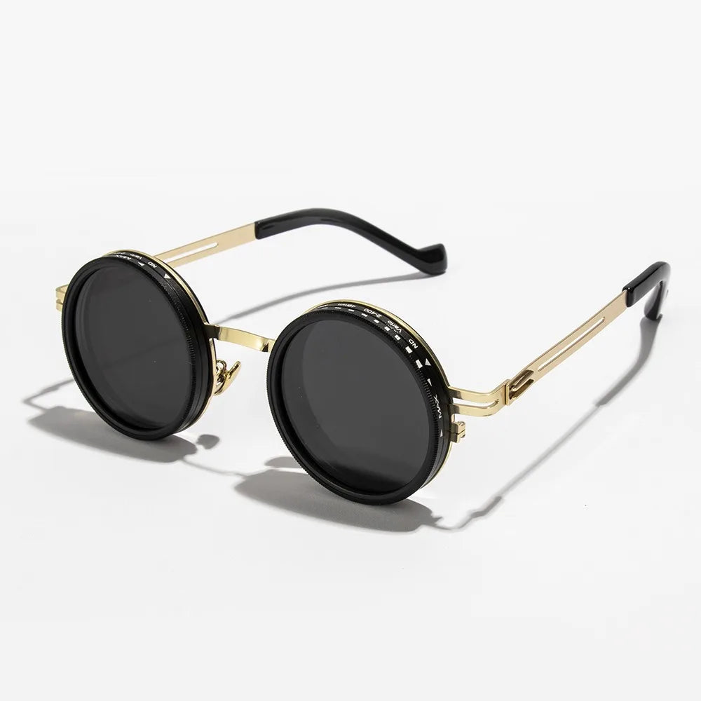 2025 Fashion New Unisex Handmade ND9 Level Sunglasses Stepless Rotating Filter Retro Polarized Sunglass Cycling Sports Glassees