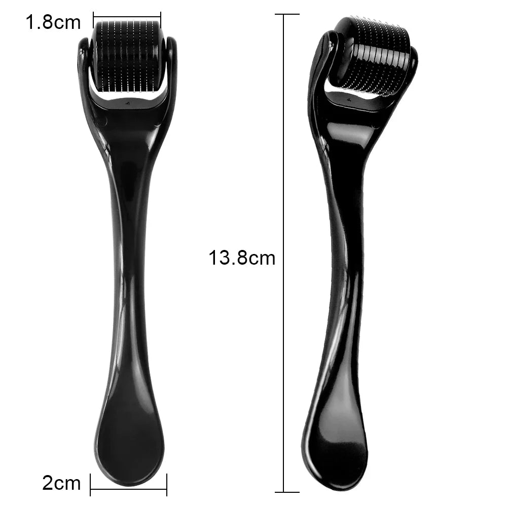 2Pcs Set Multi-function Lymphatic Contour Face Brush & DRS 540 Derma Roller Skin Nursing Roller Wrinkle Exfoliating Repair Tools