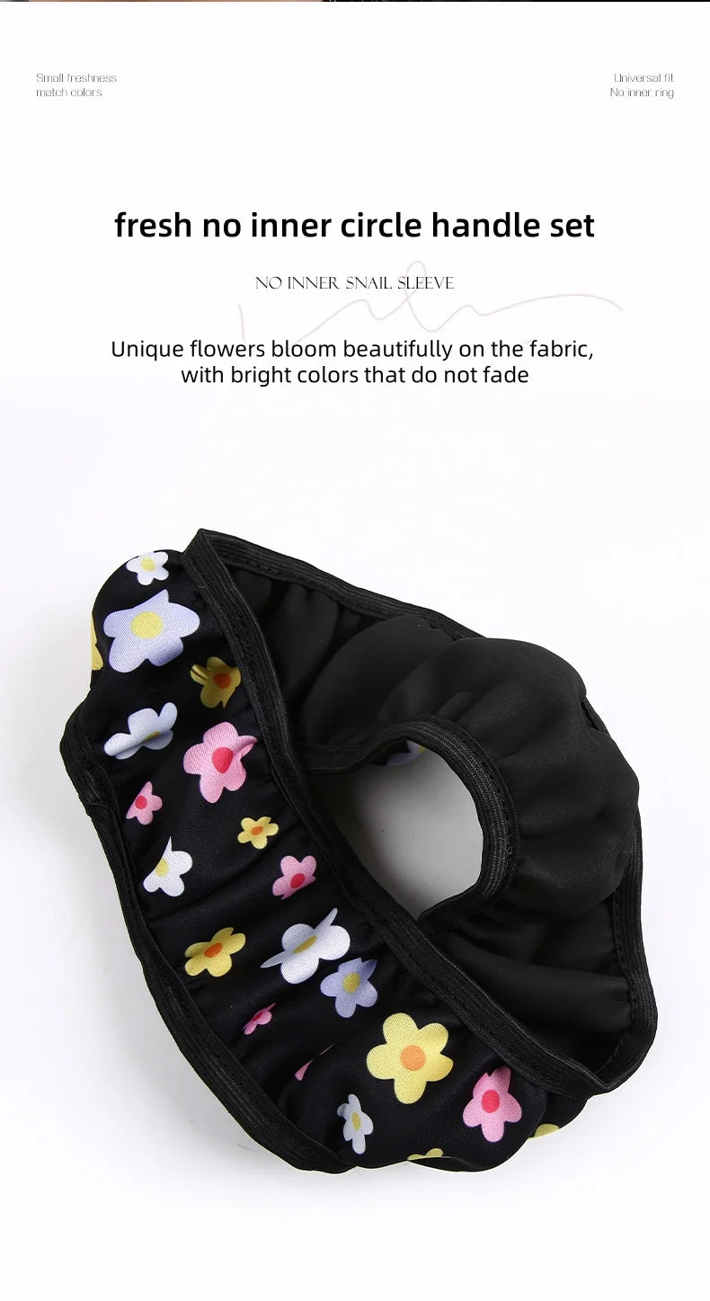 Car Steering Wheel Cover Flowers Print Anti-slip Universal Auto Steering Wheel Protector Interior Accessories wheel cover