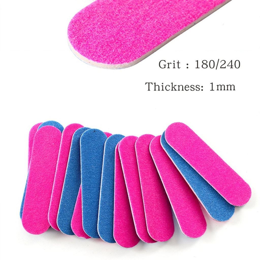 10 to 1000 pcs Disposable Mini Nail Files - Double Sided Emery Boards for Manicure and Pedicure - 180/240 Grit