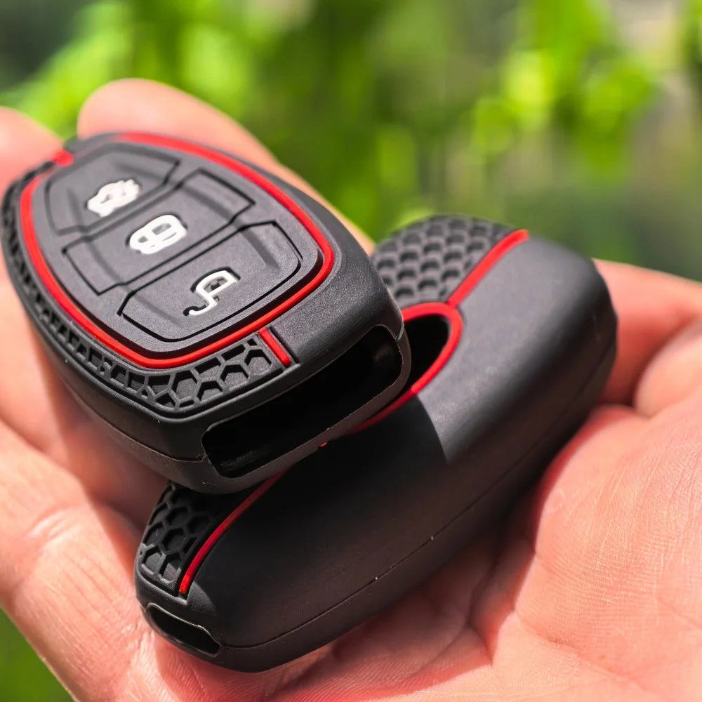 Car Key Pack for Ford ST Line Fiesta Focus Mondeo Ecosport Kuga Puma Edge Escape Metallic Silicone Car Key Fob Case Accessories