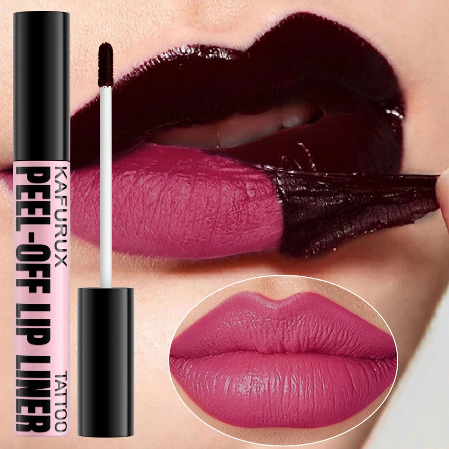 7 Colors Peel Off Lip Stain Reveal Long Lasting Waterproof Pink Lip Tint Transfer Proof Non-stick Cup Natural Makeup Lip Gloss