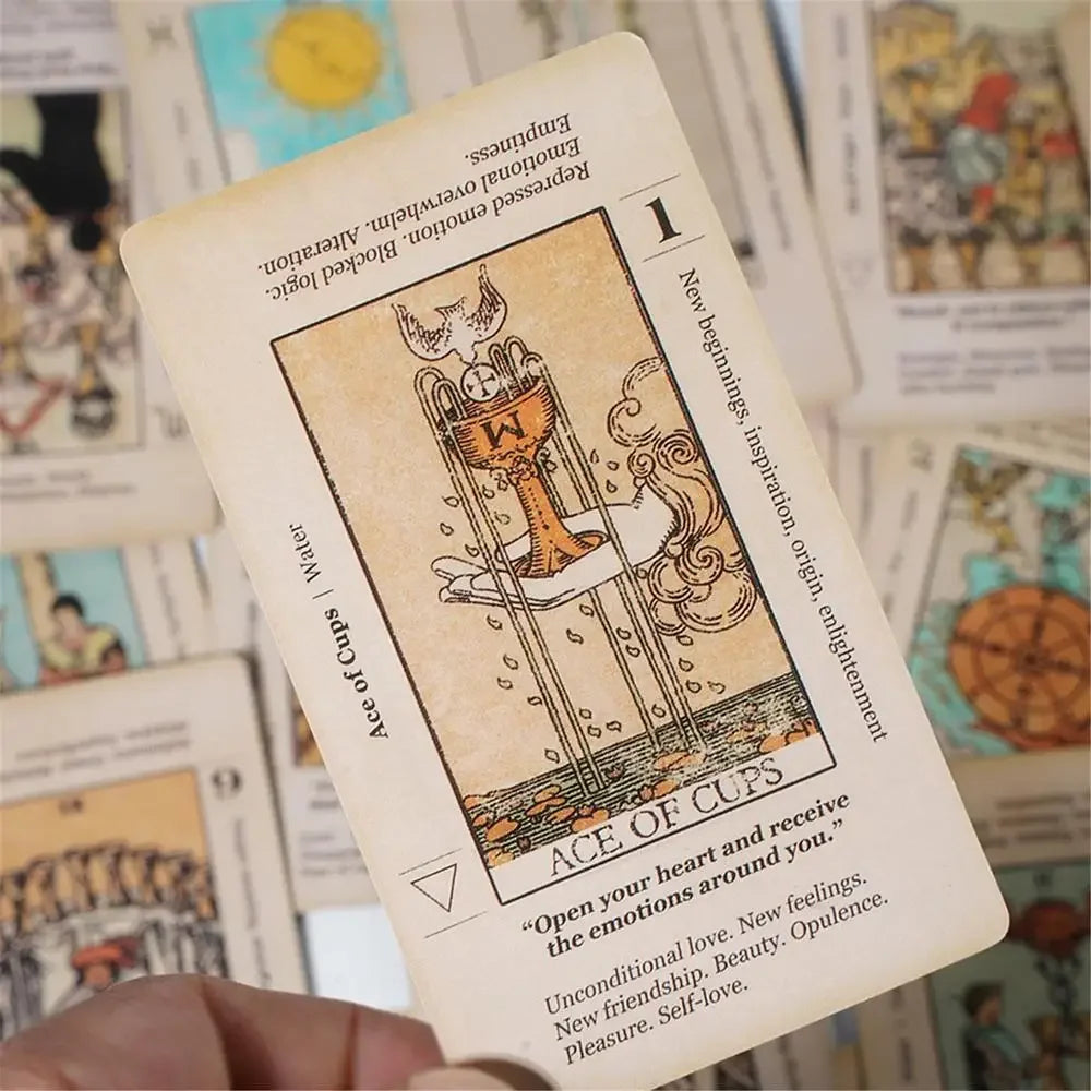 The Classic Tarot Cards Deck 78Pcs For Easy Beginners Fate Fortune Telling Party Tabletop Board Game Toy