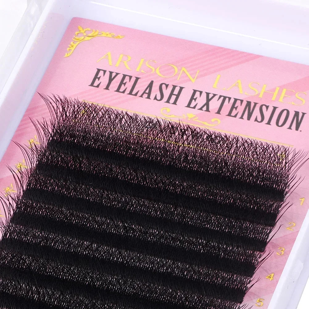 ARISON 3D/4D/5D/6D W-Shape Eyelashes Extension Premade Volume Fans YY-shape Lashes Faux Mink Soft Easy Faning Natural Lash