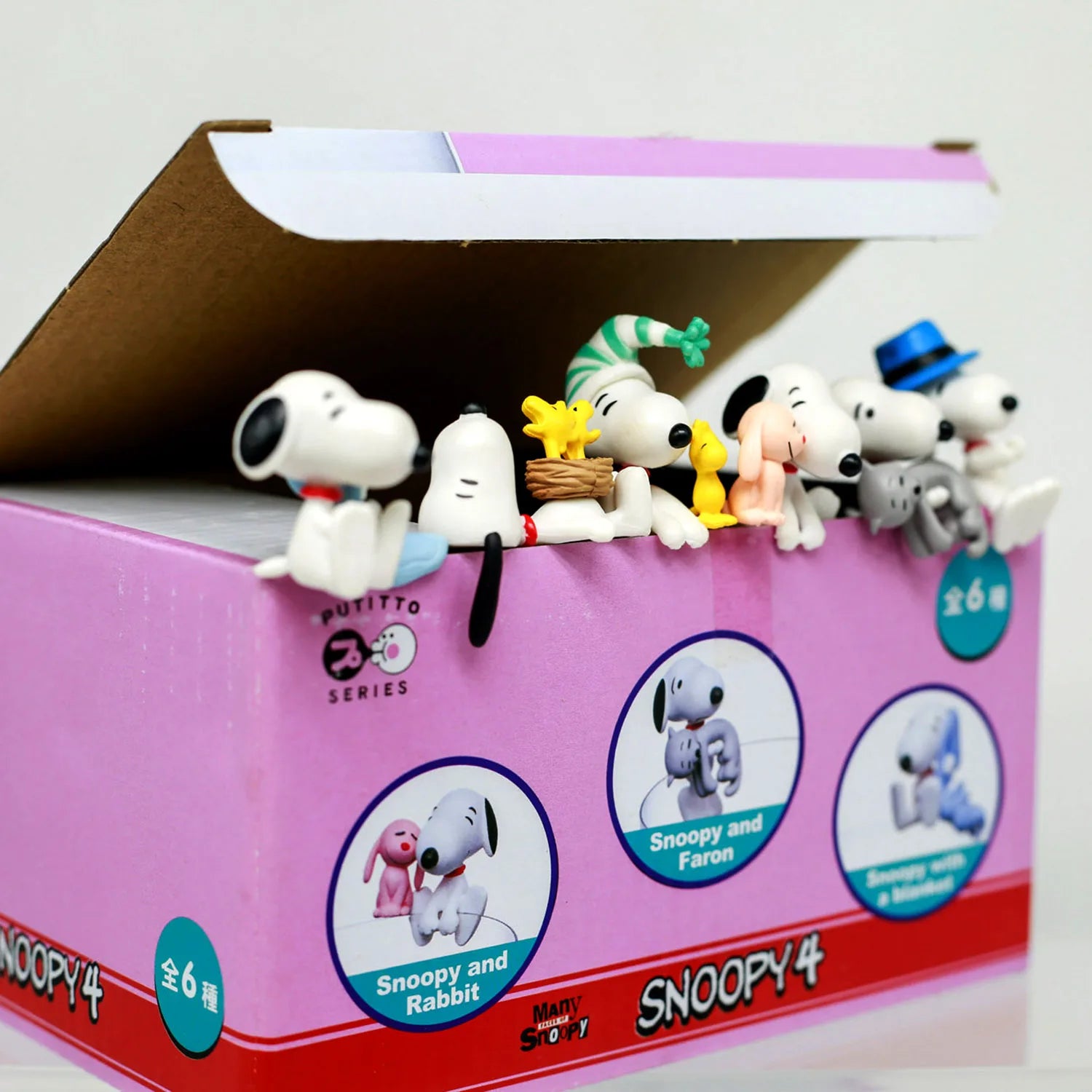 Snoppy Woodstock Figure Charlie Brown Spike Dog Model Blind Box Children Cup Rim Toy