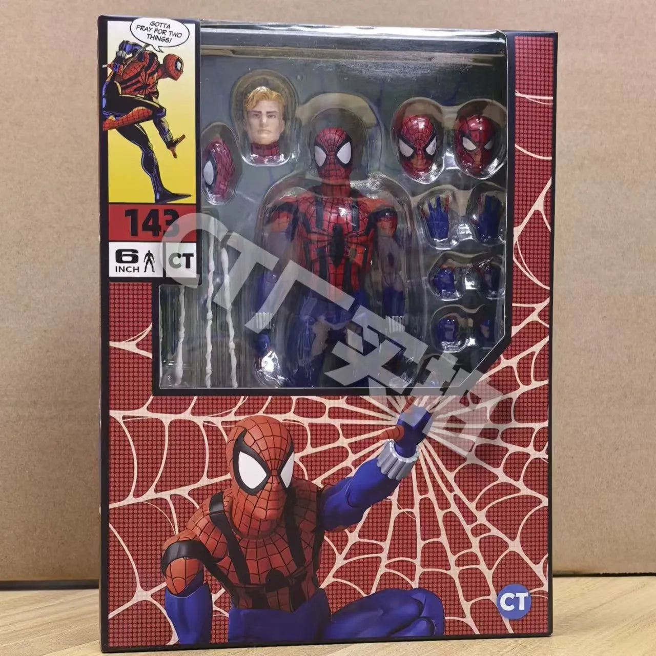 Full Range In Stock Ct Toys Spiderman Mafex 143 Ben Reilly Comic Ver The Amazing Spider-Man 001 Anime Action Figure Toys Gift