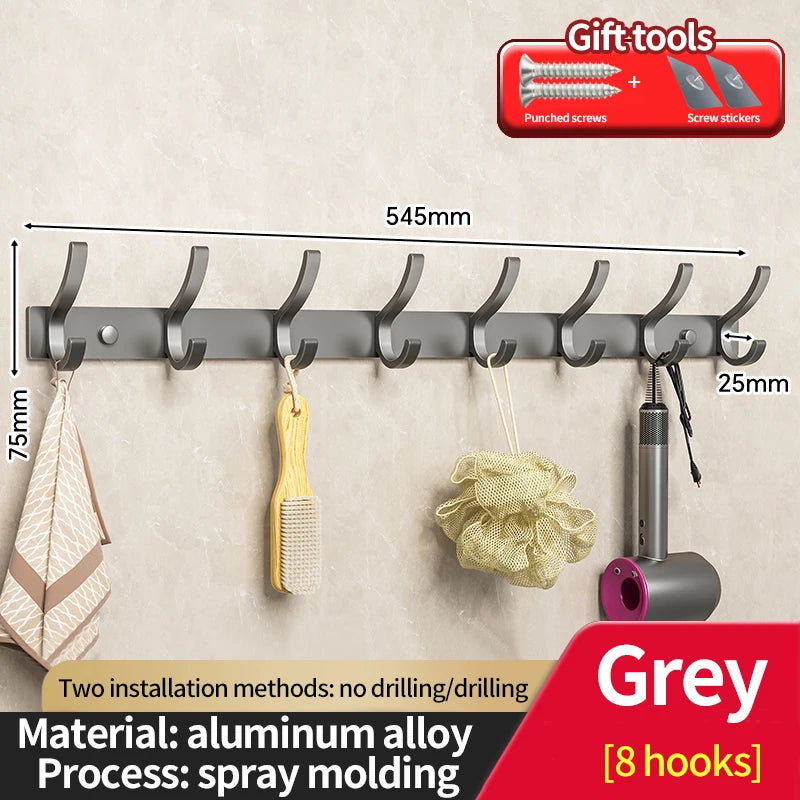 no drill Door Behind Hook Storage Wall Hanging Clothes Hanger Coat Hook Punch-free Bathroom Hanger Bedroom Organizer Storage Kit