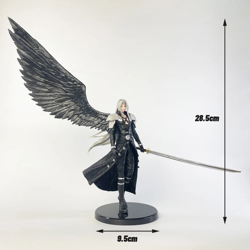 28cm Sephiroth Anime Figure Rebirth One-Winged Angel Action Figure Collection Model Desktop Ornaments Decoration