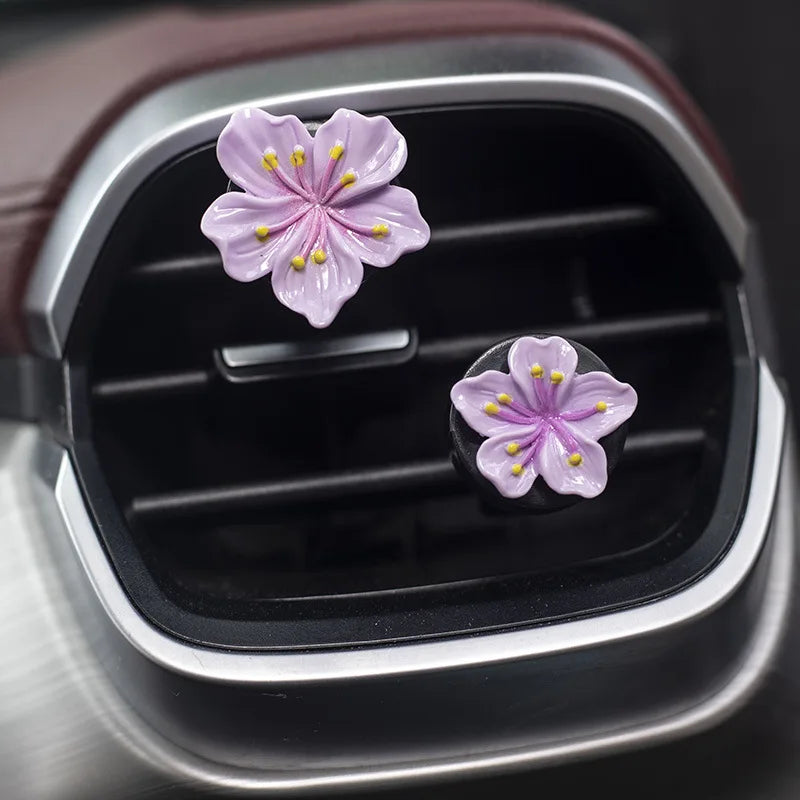 2pcs Car Perfume Clip Flower Air Outlet  Decorations Car Air Conditioner Air Vent Personalized Interior Decoration Accessories
