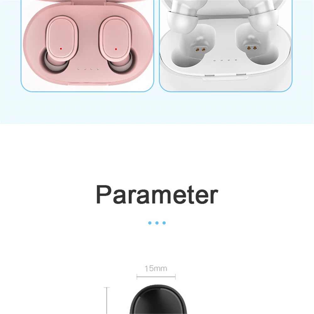 A6S Wireless Bluetooth Earphones Touch Control Sport Headset LED Display Stereo Sound For Mobile Phones
