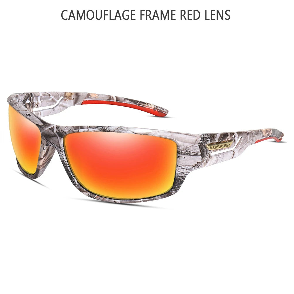 LOISRUBY Polarized Cycling Sunglasses Camouflage Driving Outdoor Sports Fishing Running Goggles UV400 Tacakle Eyewear