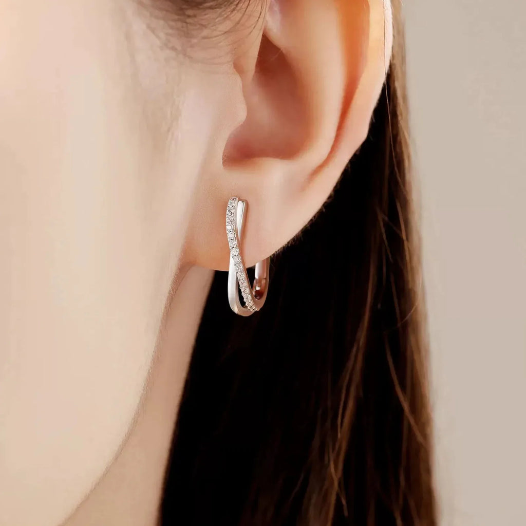 Star Twisted Line Earrings Jewelry Versatile Hoop Earrings For Women Jewelry Fine Birthday Party Gifts