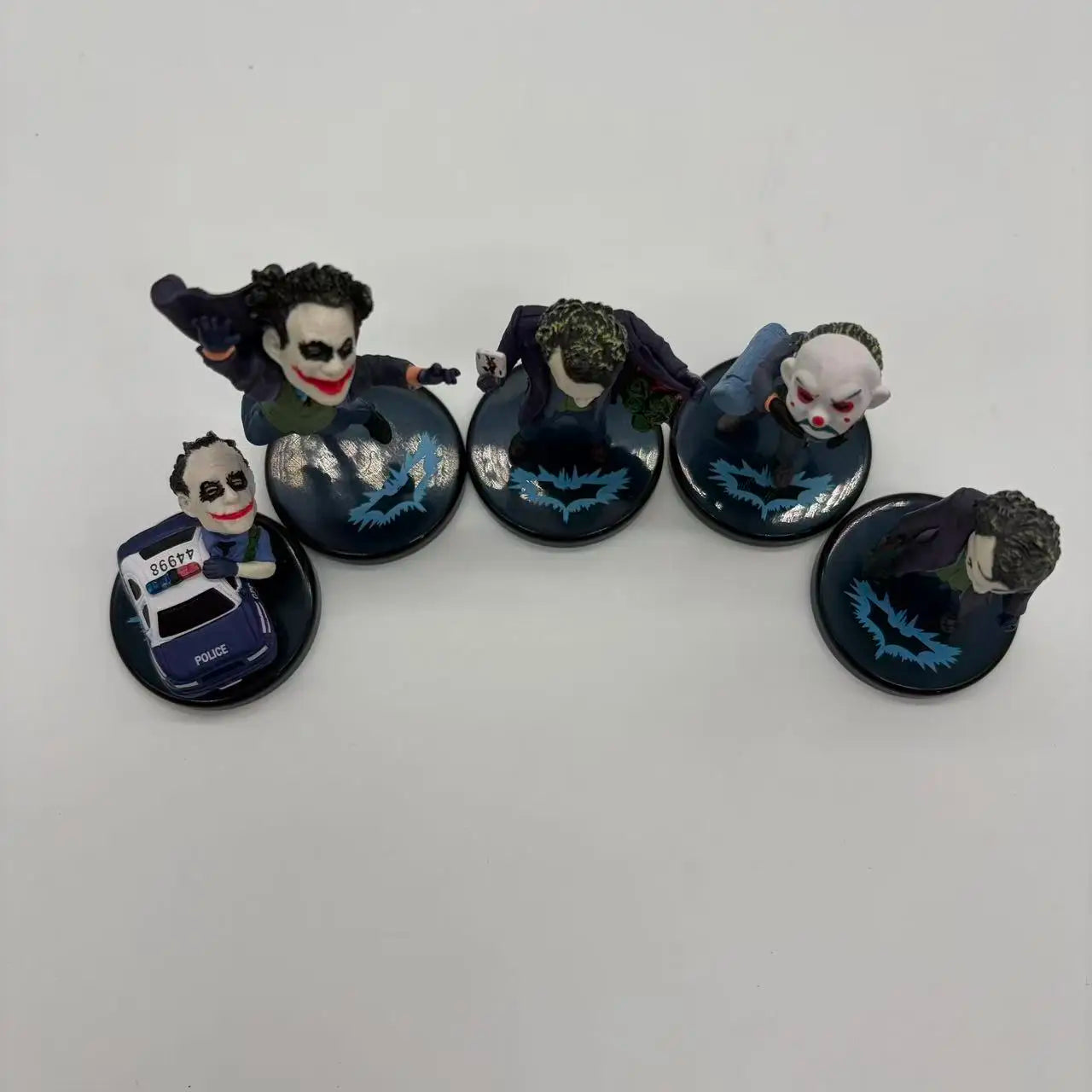 5pcs/set The Dark Knight Joker PVC Action Figure Collectible Model Toy 6~10cm