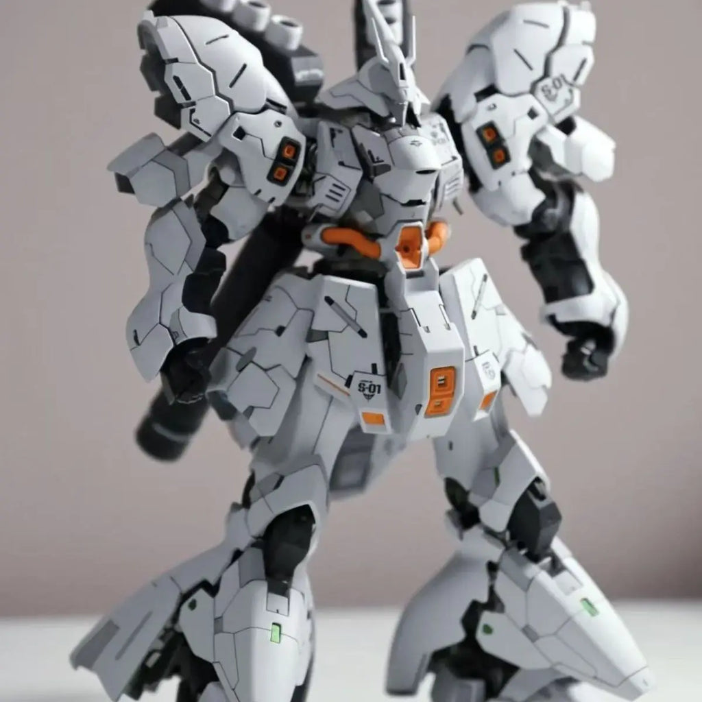 RG 1/144 MSN-04 Sazabi White Star Version Assembly Model Kit Action Figures With Decals Collectable Mecha Toy Desk Deco Boy Gift