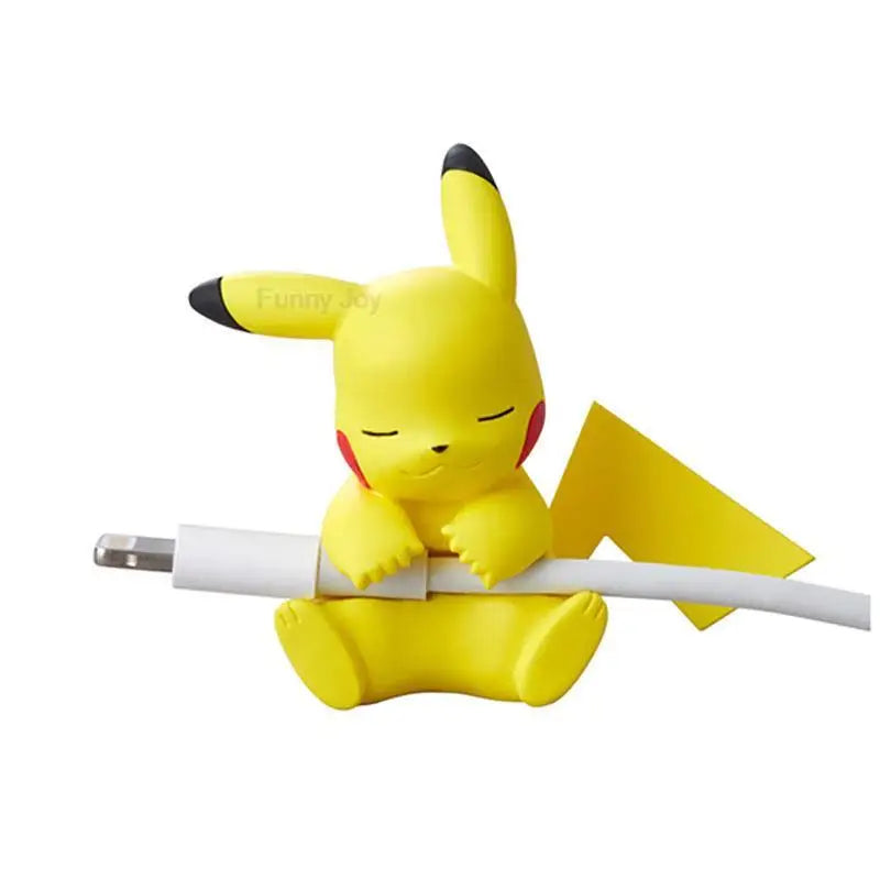 Hot Anime Figure Usb Protective Case Cable Bite Pikachu Cup Pet Eevee Dolls Meow Jigglypuff Accessories Toy Gift