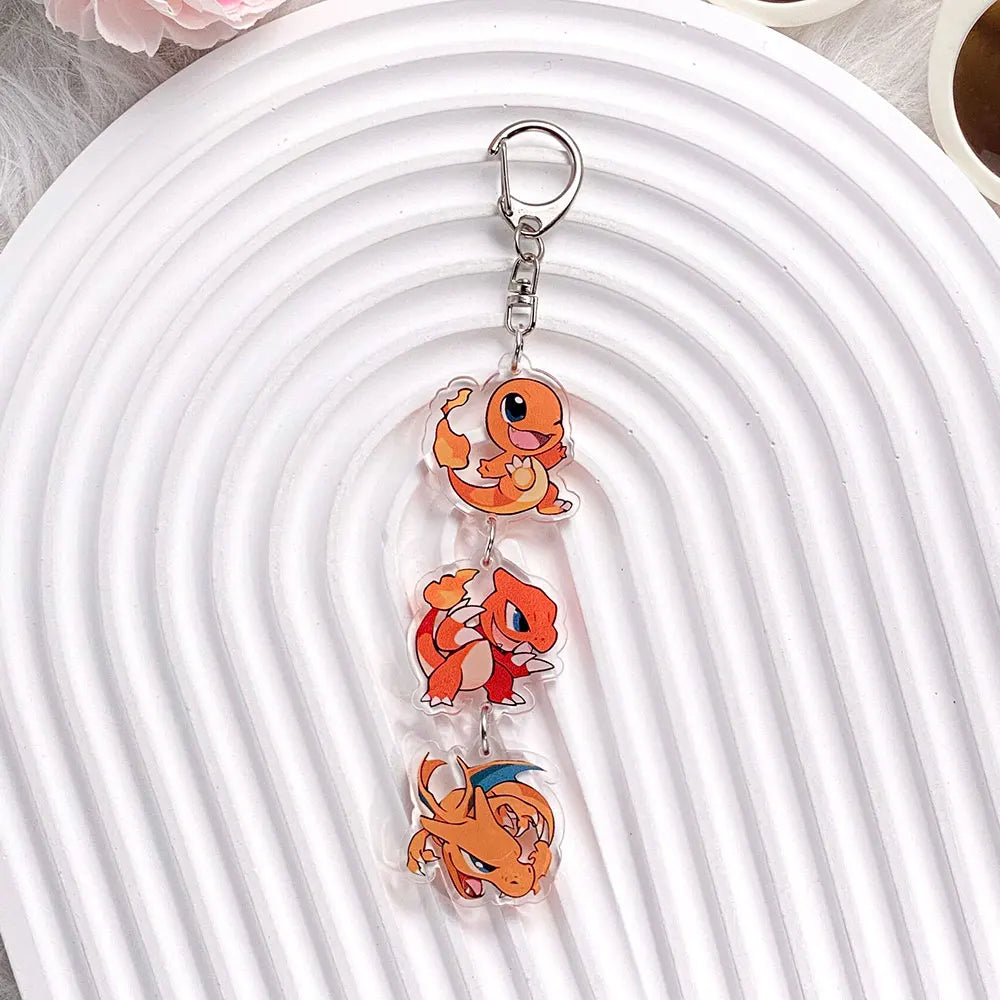 Pokémon Characters Pikachu Bulbasaur Jigglypuff Acrylic Keychain Bag Charms Accessories Backpack Pendant Key Holder Friend Gifts