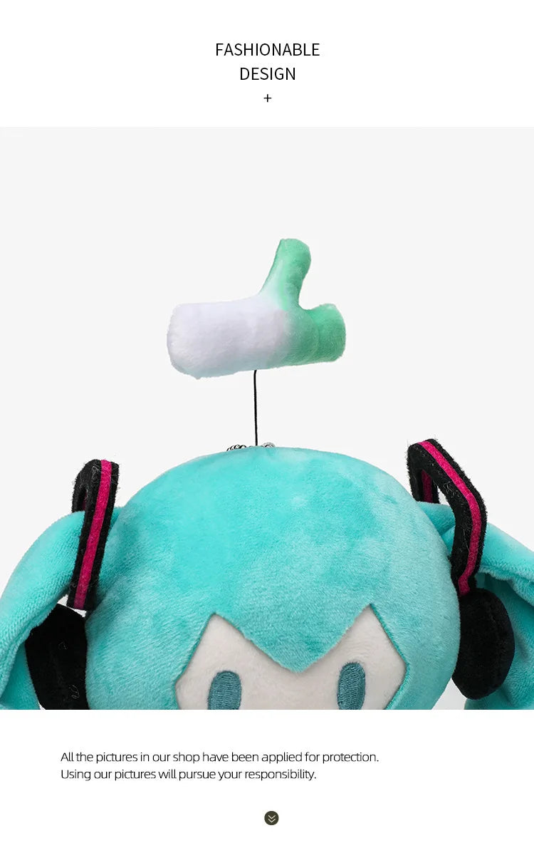 Hatsune Miku Kawaii Q Version Figure Doll Cute Hamburg Doll Clothes Anime Peripheral Bag Pendant Toy Soft Ornament Toys Gifts