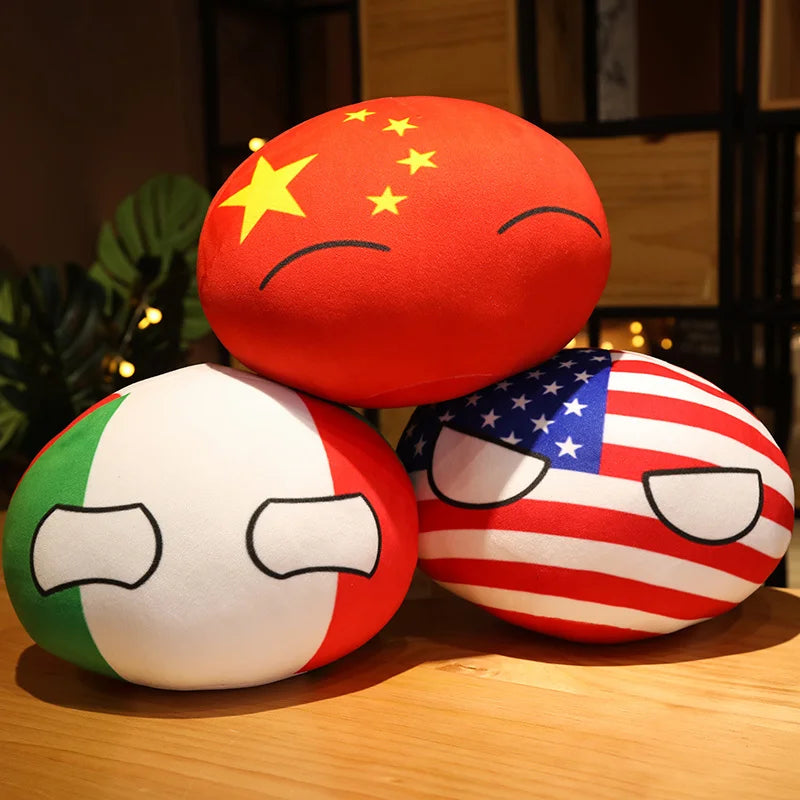 Wholesale Hot 10/30/40cm Polandball Country Ball Toy Plush Pendant Doll Countryball Ussr Usa France Russia Uk Japan Germanyitaly