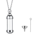Stainless Steel Cremation Jewelry Transparant Glass Keepsake Loved Ones Ashes Holder Keepsake Human Ashes Memorial Pendant