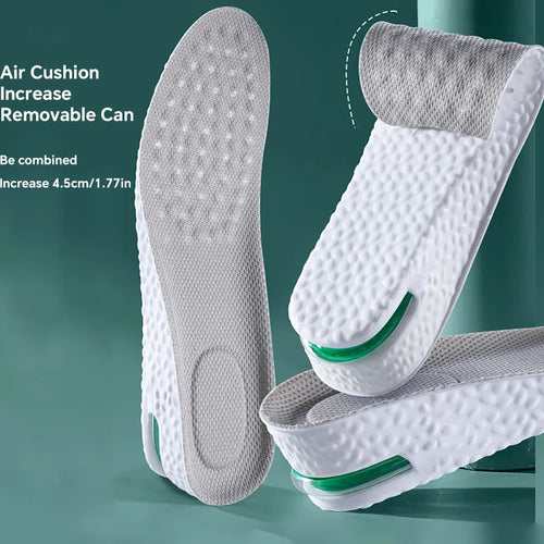 1Pair Height Increase Insole for Feet Sports Air Insoles Comfort Plantar Fasciitis Shoes Inserts Shock Absorbing Shoe Pads