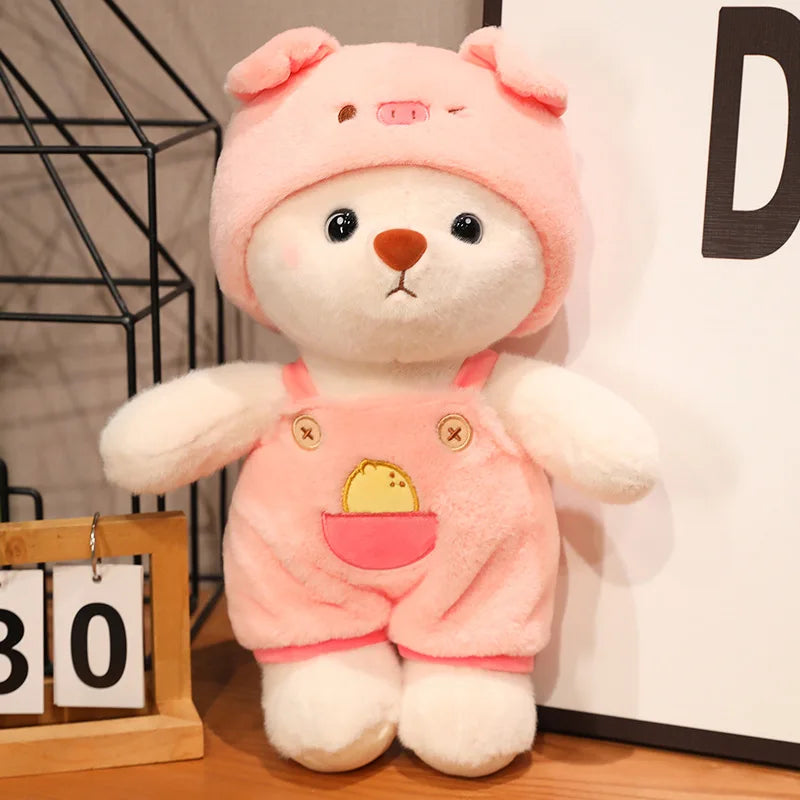 25/35cm Anime Cosplay Joint Bear Plush Toy Cute Stuffed Animals Bunny Duck Shark Pig Plushies Doll Kawaii Soft Toys For Girls