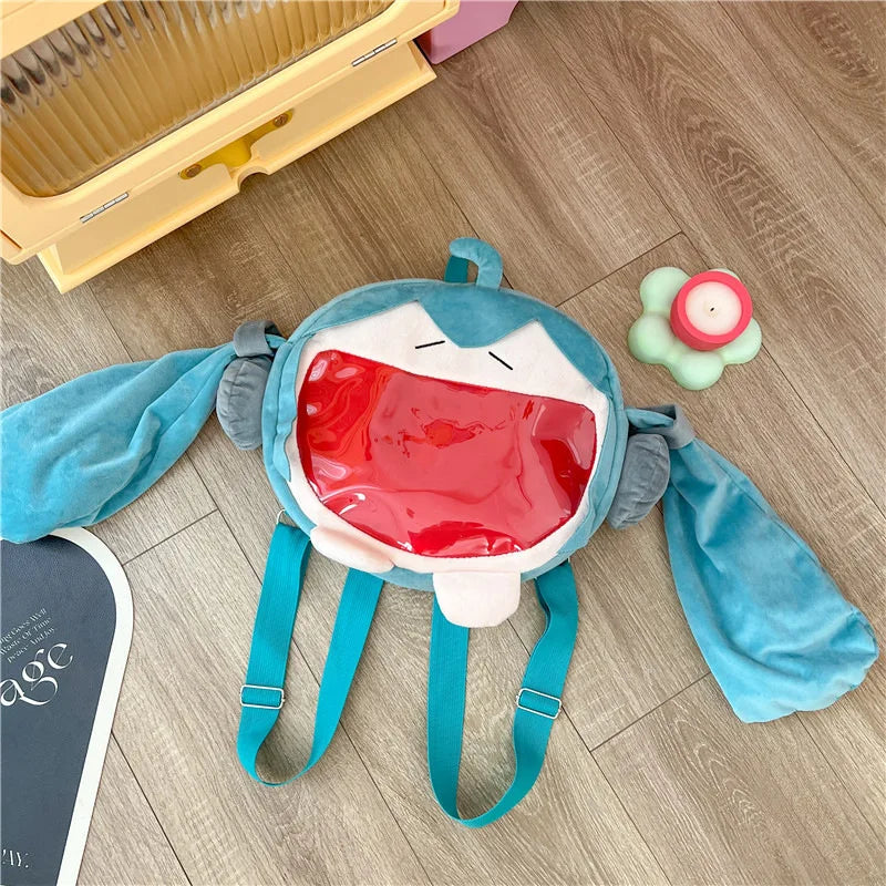 Hatsune Miku Shoulder Bag Backpack Cute Anime Plush Cartoon Kawaii Knapsack Student Bag Packet For Gifts Toys
