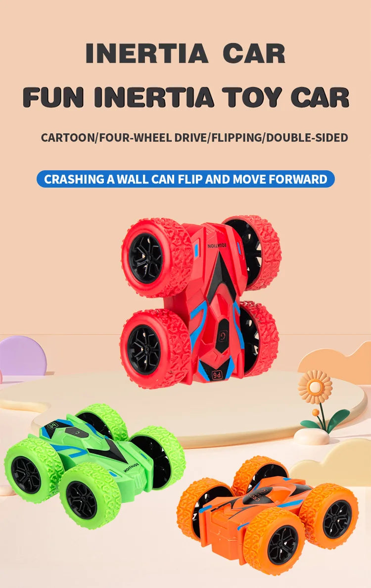Clearance_4pcs/2pcs/1pc double-sided inertia stunt rolling toy car - high playability, double-sided playability_Continuous updat