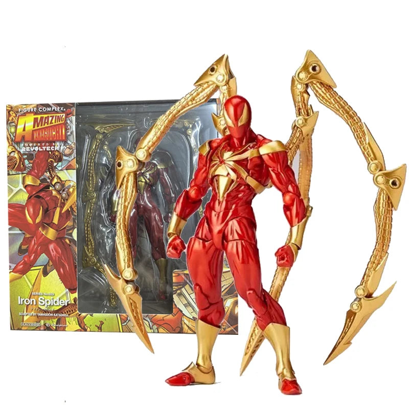 Iron Spiderman New Kaiyodo Anime Figure Amazing Yamaguchi Spider Man Action Figurine Pvc Statue Model Toy Collection Kid Gifts