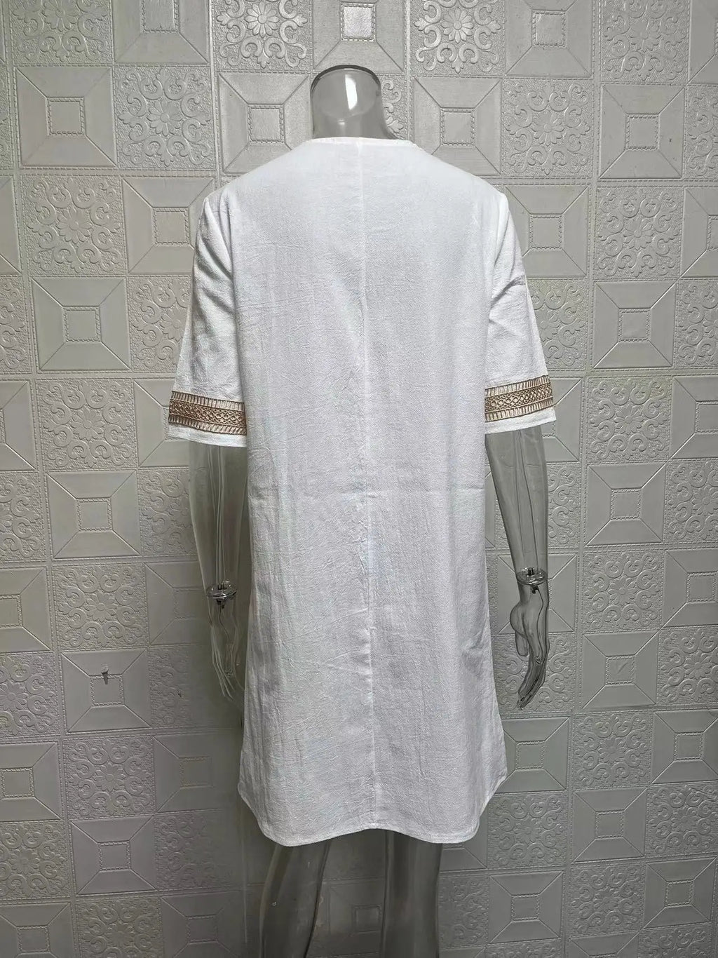 Customizable Women Dress Summer Sexy V-neck Casual Solid Dress