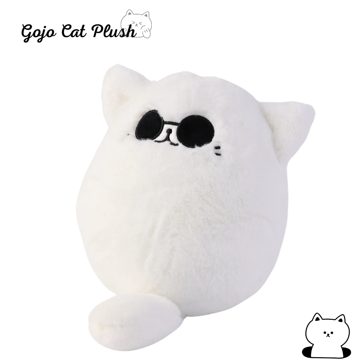 30cm Soft Gojo Cat Plush Pillow Hot Anime Sunglasses White Cat Plushies Toys Stuffed Animals Doll Home Decor Kids Birthday Gift