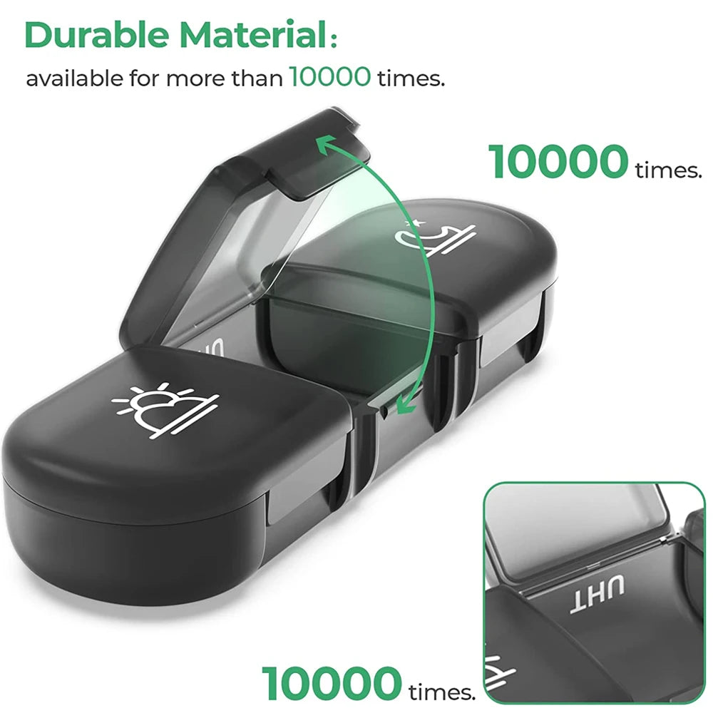 1pcs Pill Box 7 days Organizer 21 grids 3 Times One Day Portable Travel with Large Compartments for Vitamins Medicine Fish Oils