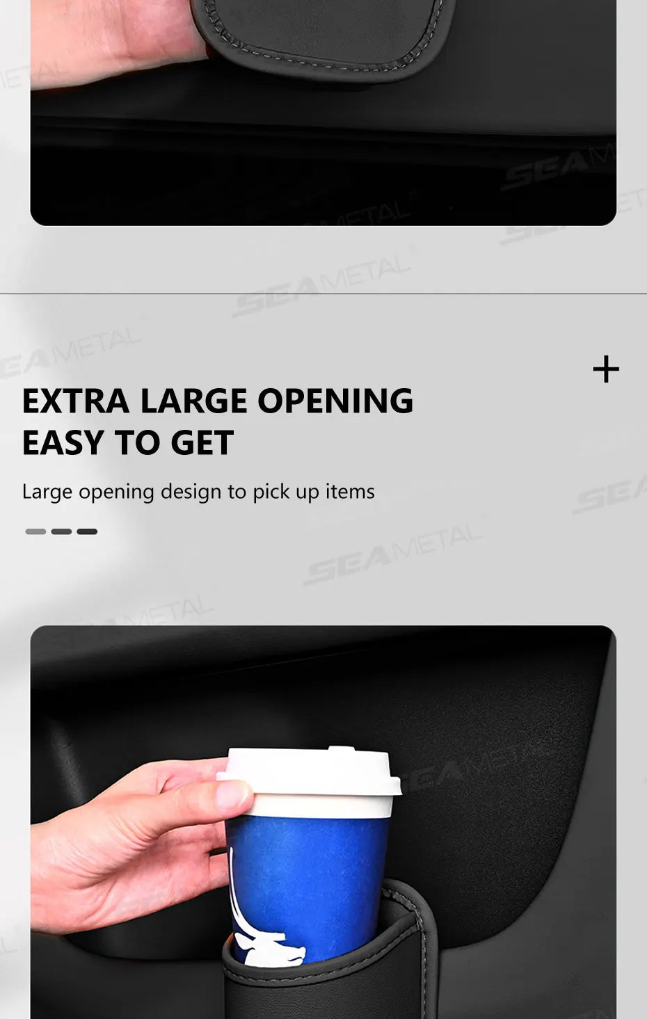 SEAMETAL Universal Car Door Cup Holder Box Back Clip Design Drink Rack Storage Bin Car Seat Back Water Cup Box Organizer Pocket