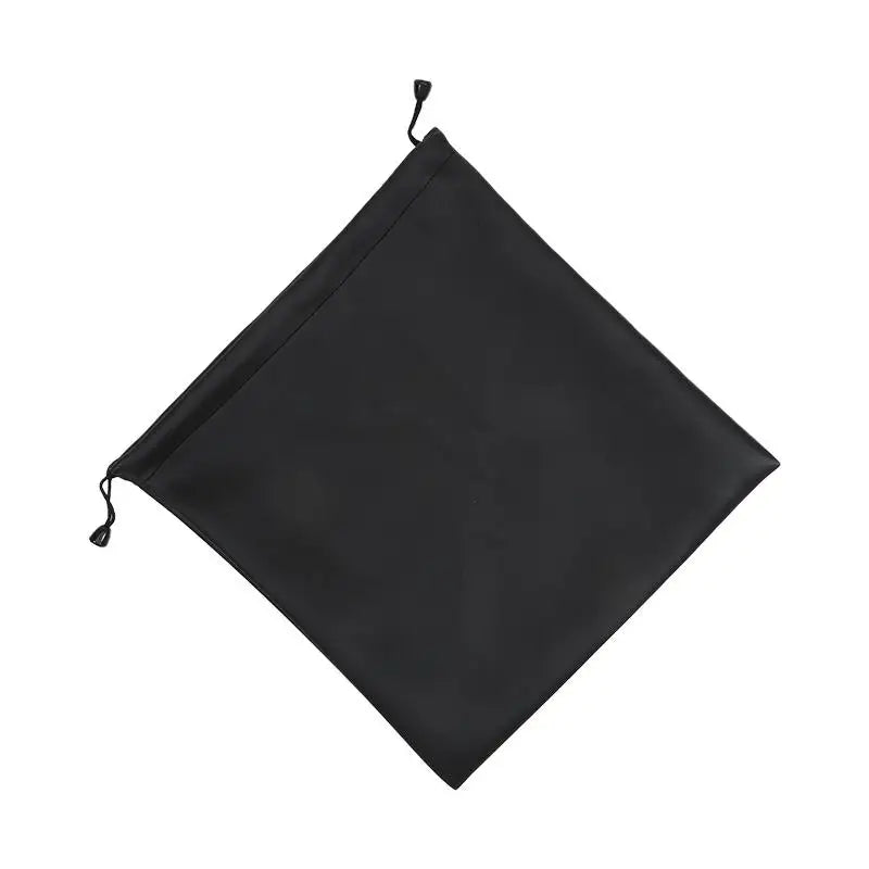 1Pc Draw String Bag Headphone Bags Durable Black Dust-proof Drawstring Bag PU Leather Headset Bag Durable Multi Purpose Storage