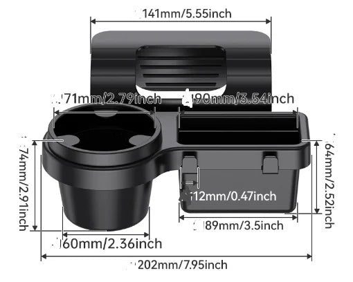 Car Cup Stand Phone Holder Mount Tray Side Door Window Storage Barrel Pocket Hanging Storage Rack with Auto Interior Accessories