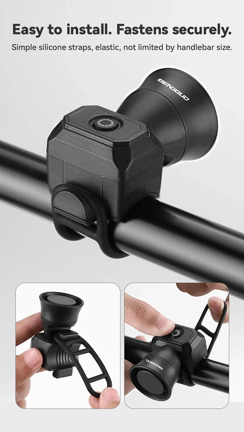 IP4X Waterproof Bicycle Mountain Bike Horn 120 db Battery/Charging Bike Bell Children's Scooter Baby Stroller Balance Car Horn