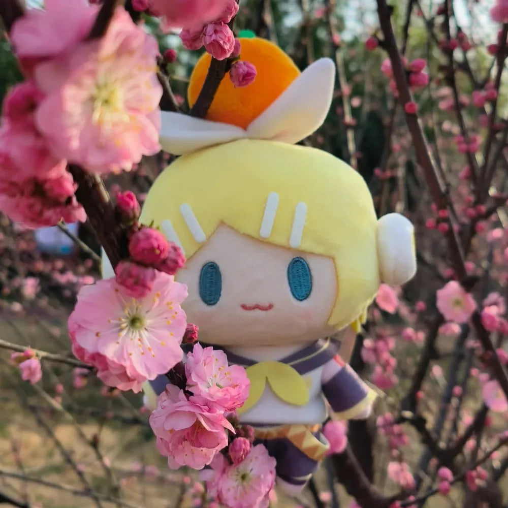 Hatsune Miku Plush Toys Keychain Kagamine Len Rin Backpack Charm Anime Peripheral Cute Stuffed DollBag Decoration Birthday Gifts